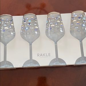 Rakle evil eye wine glasses